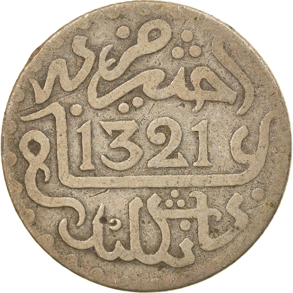 Moneta, Maroko, 'Abd al-Aziz, 1/10 Rial, Dirham, 1903/AH1321, bi-England