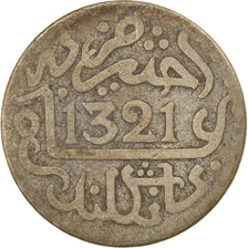 Coin, Morocco, 'Abd al-Aziz, 1/10 Rial, Dirham, 1903/AH1321, bi-England, London