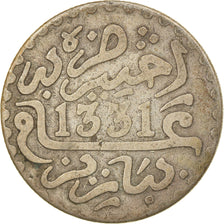 Monnaie, Maroc, Yusuf, 1/10 Rial, Dirham, 1912/AH1331, bi-Bariz, Paris, TB+