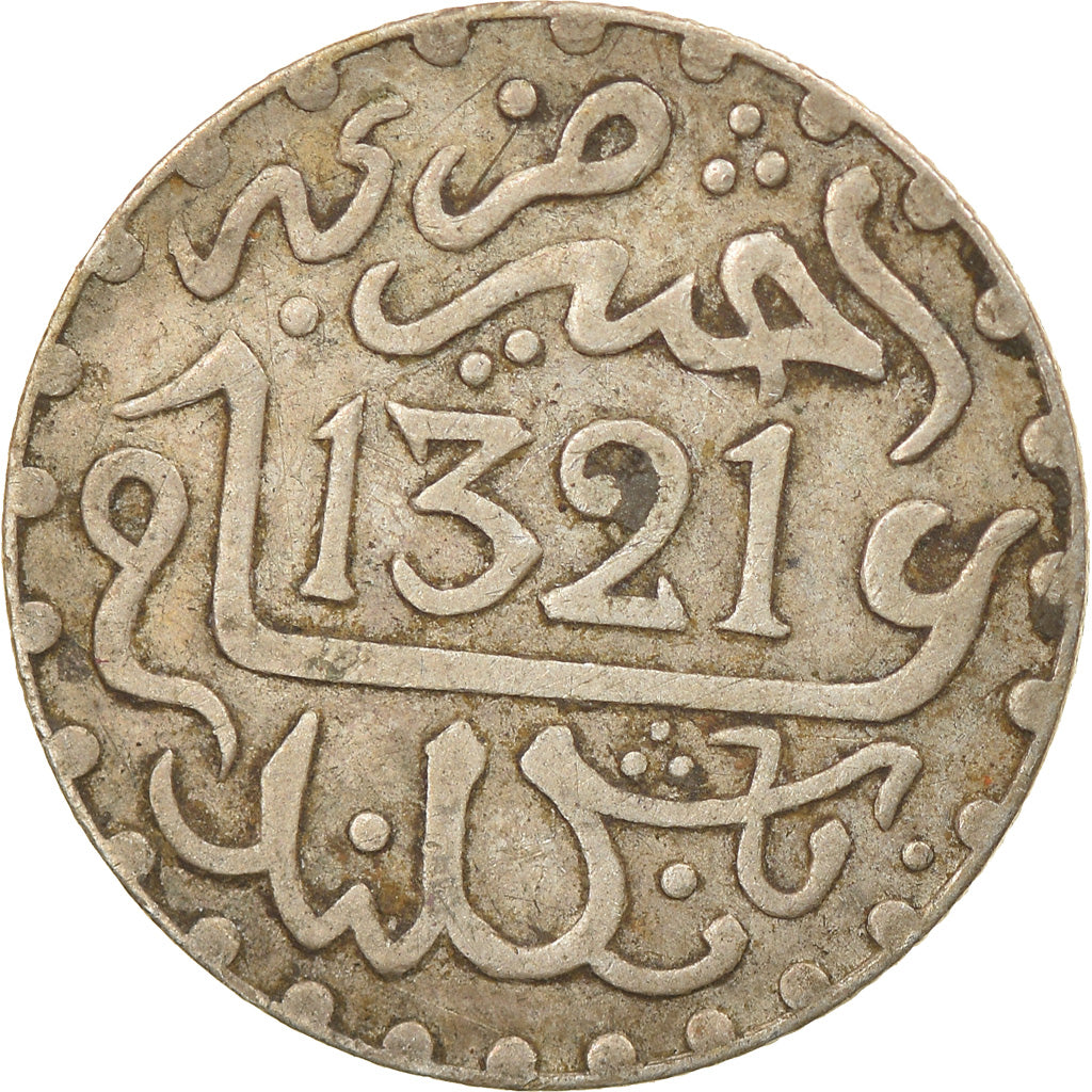 Moneda, Marruecos, 'Abd al-Aziz, 1/20 Rial, 1/2 Dirham, 1903/AH1321, Paris, MBC