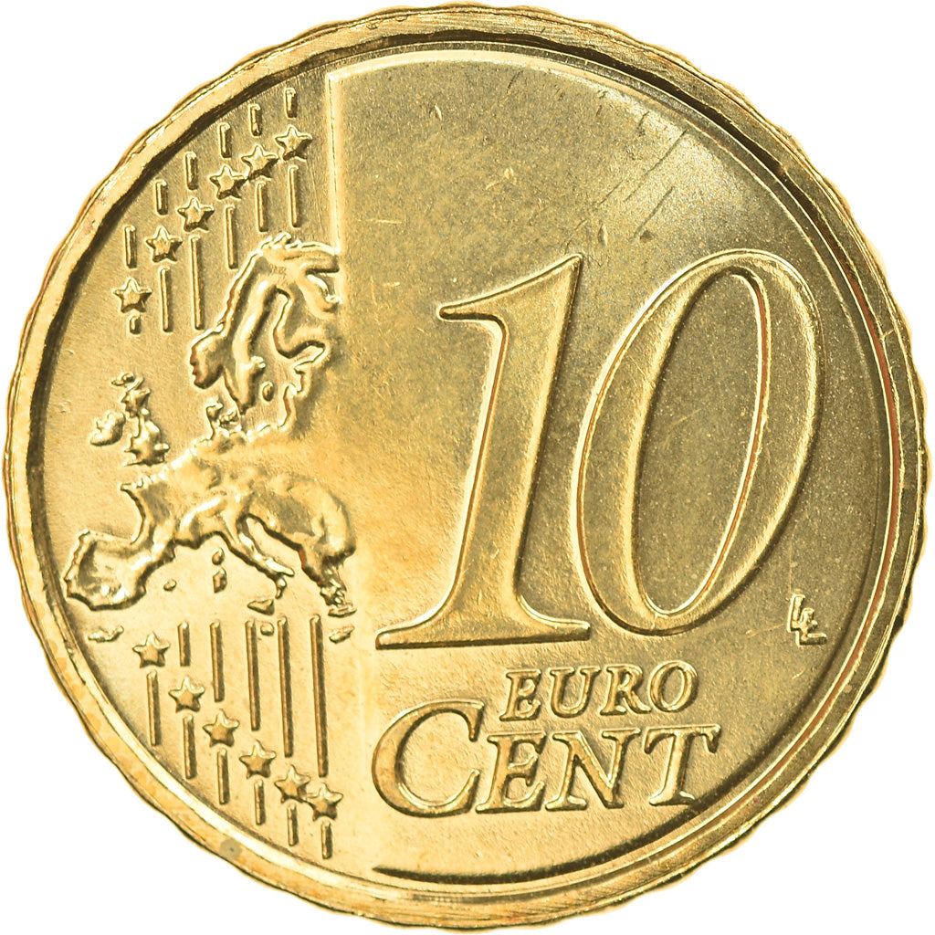 Holandia, 10 Euro Cent, 2014, Utrecht, MS(65-70), Mosiądz