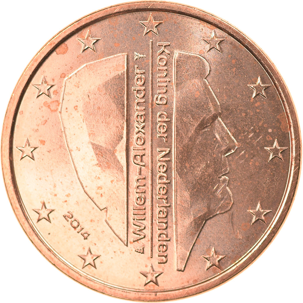 Holandia, 5 Euro Cent, 2014, Utrecht, MS(65-70), Miedź platerowana stalą