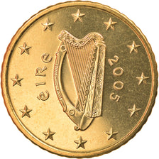 IRELAND REPUBLIC, 50 Euro Cent, 2005, Sandyford, MS(65-70), Brass, KM:37