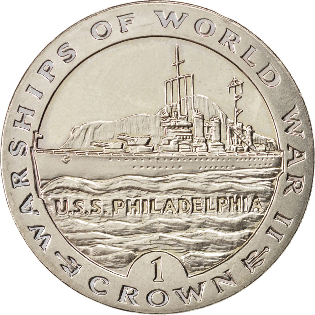GIBRALTAR, Crown, 1993, KM #113, MS(60-62), Copper-Nickel, 38.8, 28.31