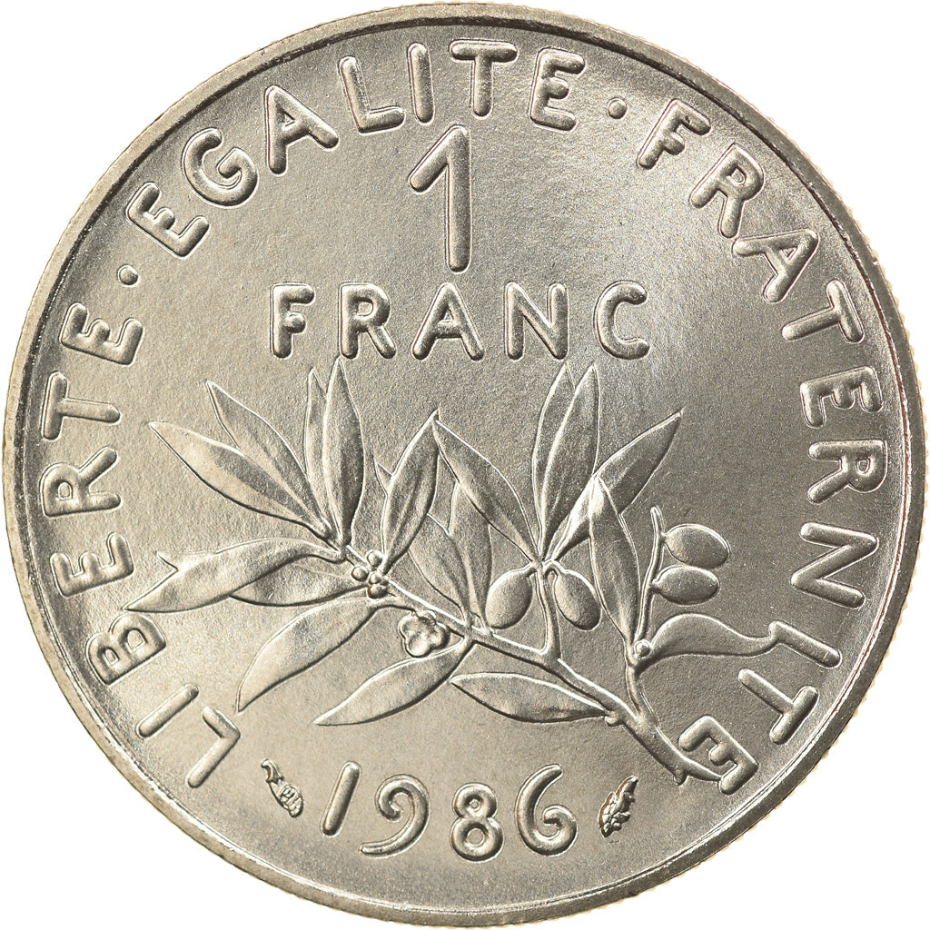 Coin, France, Semeuse, Franc, 1986, Paris, MS(65-70), Nickel, KM:925.1
