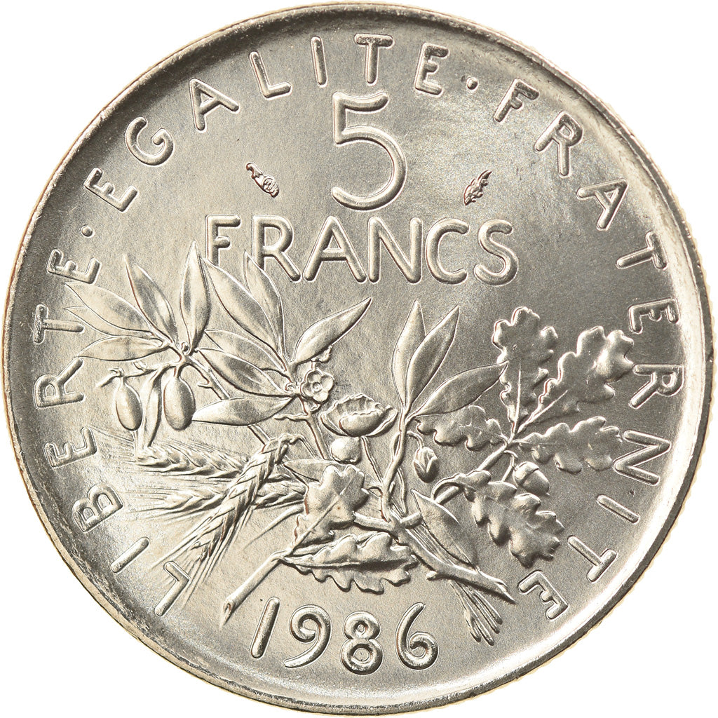 Coin, France, Semeuse, 5 Francs, 1986, Paris, MS(65-70), Nickel Clad