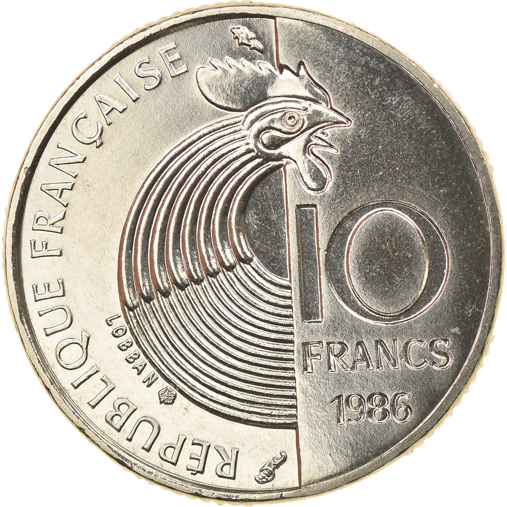 Münze, Frankreich, Schumann, 10 Francs, 1986, Paris, STGL, Nickel, KM:958