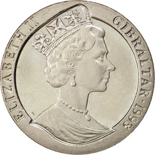 GIBRALTAR, Crown, 1993, KM #117, MS(60-62), Copper-Nickel, 38.8, 28.45