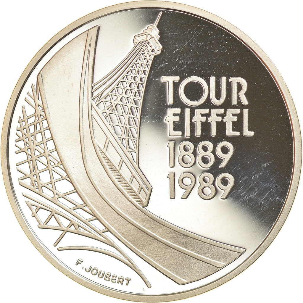 Coin, France, Tour Eiffel, 5 Francs, 1989, Paris, MS(65-70), Nickel, KM:968