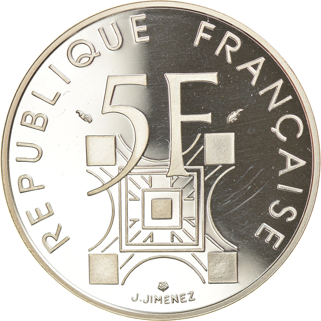 Coin, France, Tour Eiffel, 5 Francs, 1989, Paris, MS(65-70), Nickel, KM:968