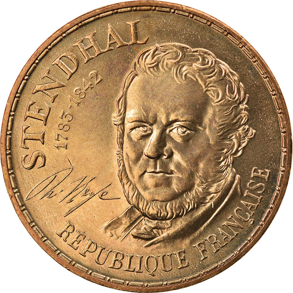 Coin, France, Stendhal, 10 Francs, 1983, Paris, MS(63), Nickel-Bronze, KM:953
