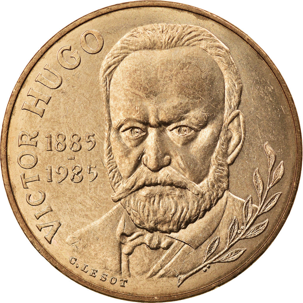 Coin, France, Victor Hugo, 10 Francs, 1985, Paris, MS(63), Nickel-Bronze