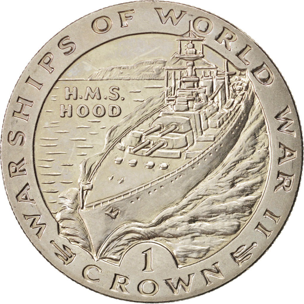 GIBRALTAR, Crown, 1993, KM #118, MS(60-62), Copper-Nickel, 38.8, 28.59