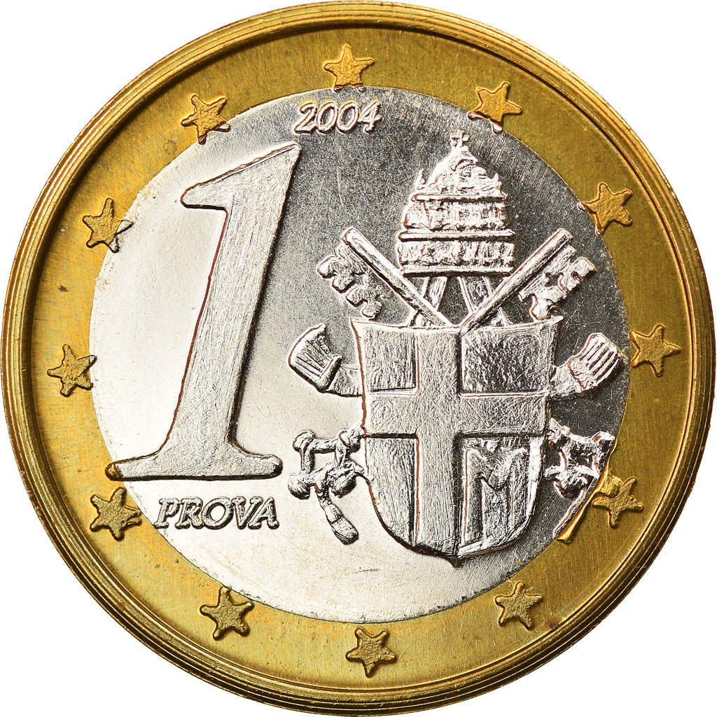 Vatican, 1 Euro, 2004, unofficial private coin, MS(63), Bi-Metallic