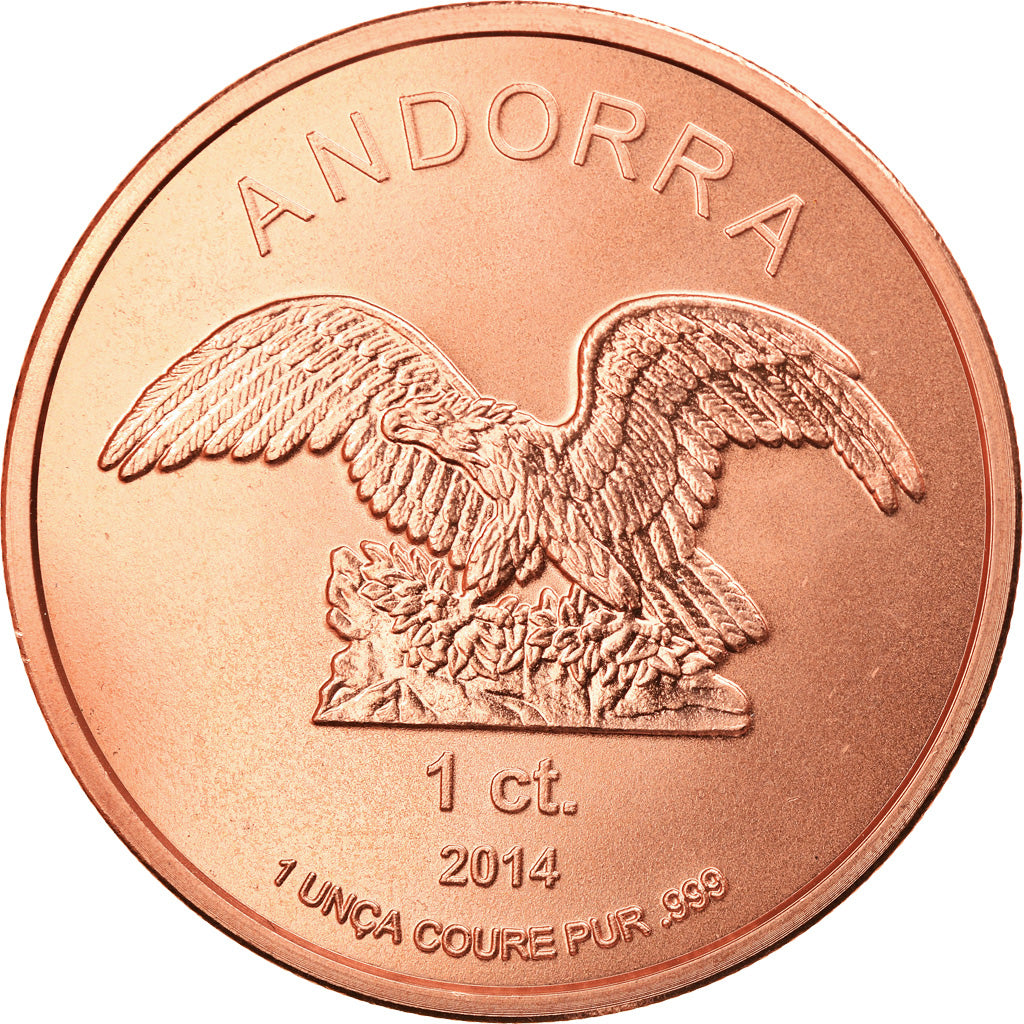 Andorra, Euro Cent, 2014, unofficial private coin, MS(63), Copper