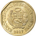 Coin, Peru, Ours à lunettes, Sol, 2017, Lima, MS(63), Cupro-nickel