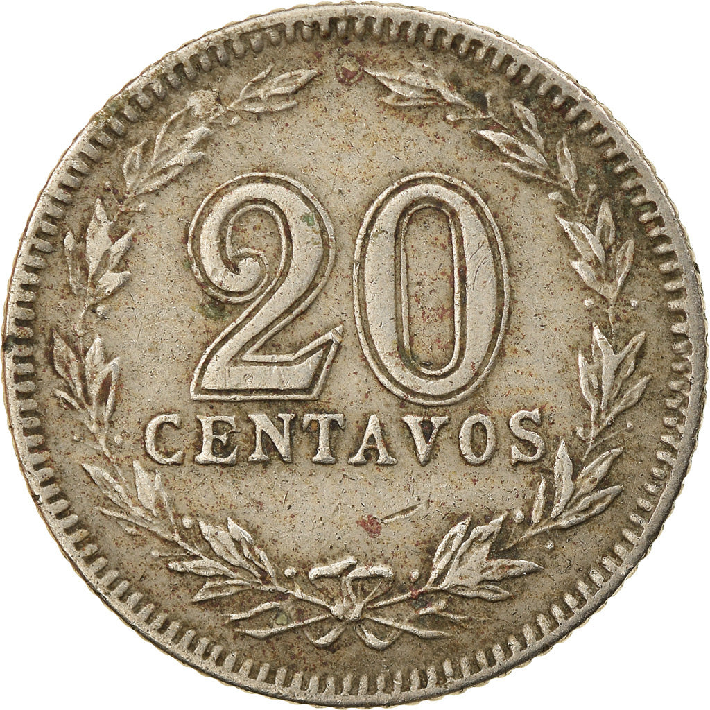 Coin, Argentina, 20 Centavos, 1913, VF(30-35), Copper-nickel, KM:36