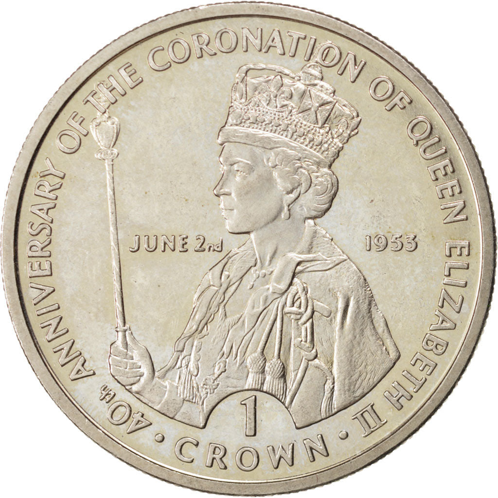 GIBRALTAR, Crown, 1993, KM #143, AU(55-58), Copper-Nickel, 38.8, 28.47