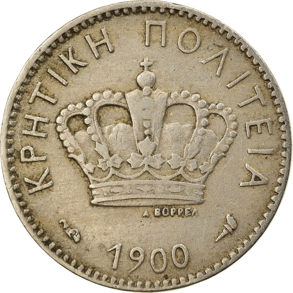 Coin, Crete, Prince George, 5 Lepta, 1900, Paris, EF(40-45), Copper-nickel, KM:3