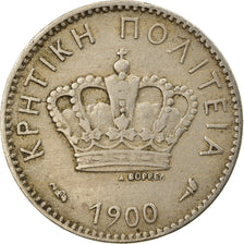 Coin, Crete, Prince George, 5 Lepta, 1900, Paris, EF(40-45), Copper-nickel, KM:3