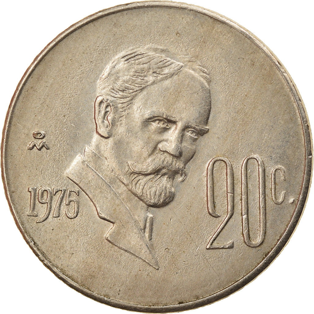 Coin, Mexico, 10 Centavos, 1975, Mexico City, EF(40-45), Copper-nickel, KM:434.1