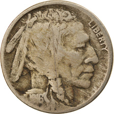 Coin, United States, Buffalo Nickel, 5 Cents, 1916, U.S. Mint, Philadelphia