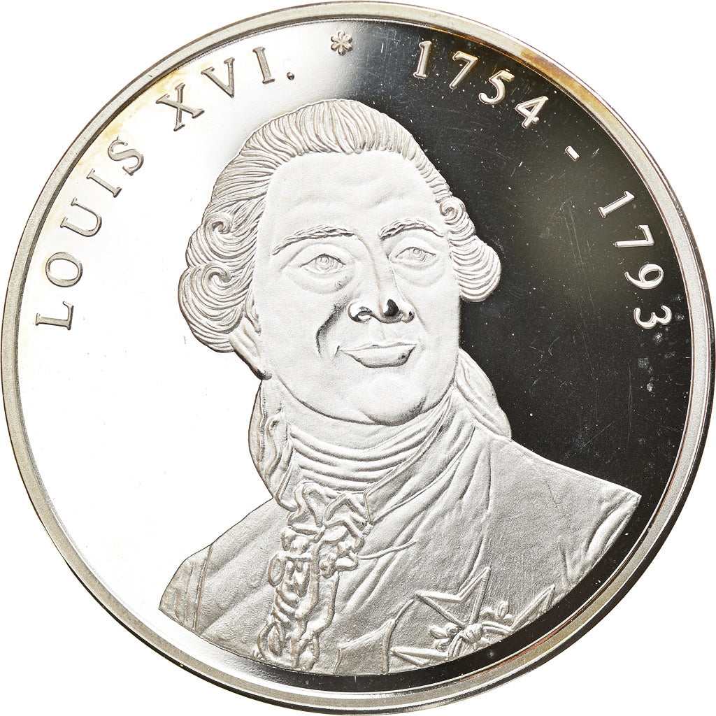 Frankrijk, Medaille, Les rois de France, Louis XVI, FDC, Verzilverd koper