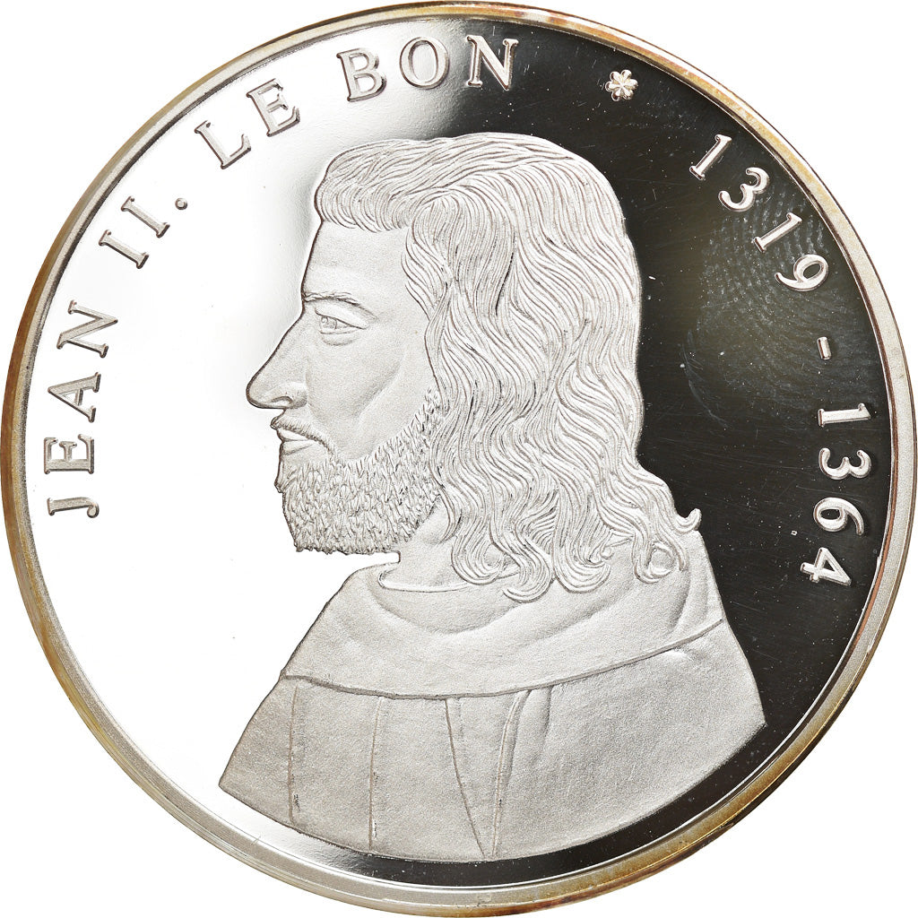 France, Médaille, Les Rois de France, Jean II, FDC, Cuivre plaqué Argent