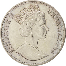 GIBRALTAR, Crown, 1994, KM #239, AU(55-58), Copper-Nickel, 38.8, 28.44