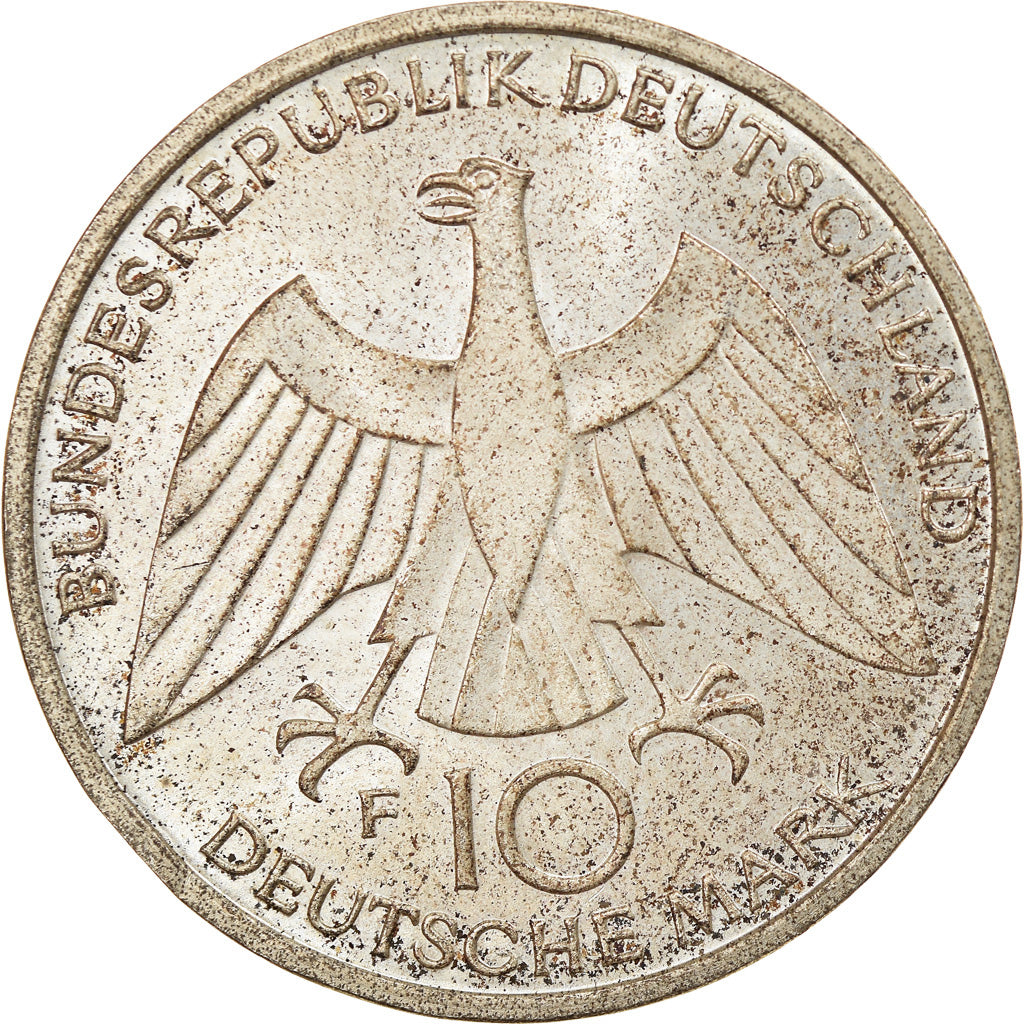 Coin, GERMANY - FEDERAL REPUBLIC, 10 Mark, 1972, Stuttgart, VF(30-35), Silver