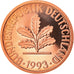 Coin, GERMANY - FEDERAL REPUBLIC, 2 Pfennig, 1993, Stuttgart, Proof, MS(65-70)