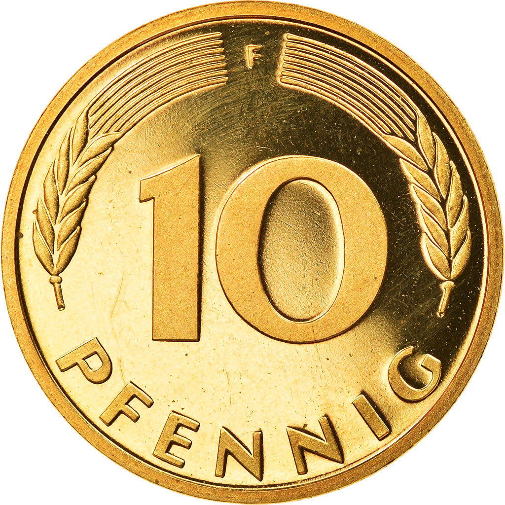 Moneda, ALEMANIA - REPÚBLICA FEDERAL, 10 Pfennig, 1993, Stuttgart, Proof, FDC