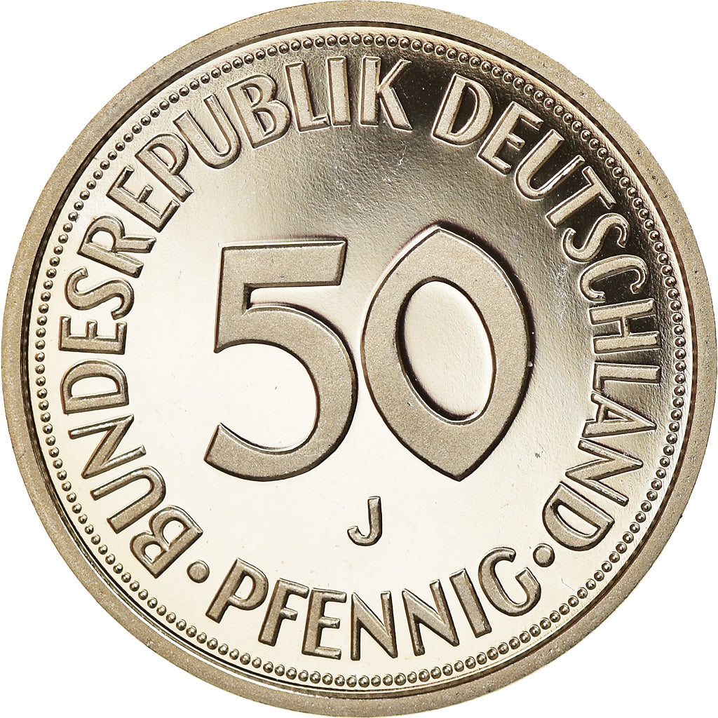 Coin, GERMANY - FEDERAL REPUBLIC, 50 Pfennig, 1993, Hambourg, Proof, MS(65-70)