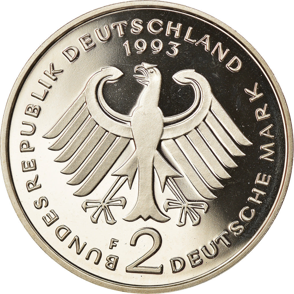 Coin, GERMANY - FEDERAL REPUBLIC, 2 Mark, 1993, Stuttgart, Proof, MS(65-70)
