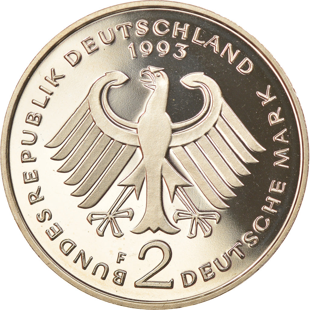 Coin, GERMANY - FEDERAL REPUBLIC, 2 Mark, 1993, Stuttgart, Proof, MS(65-70)