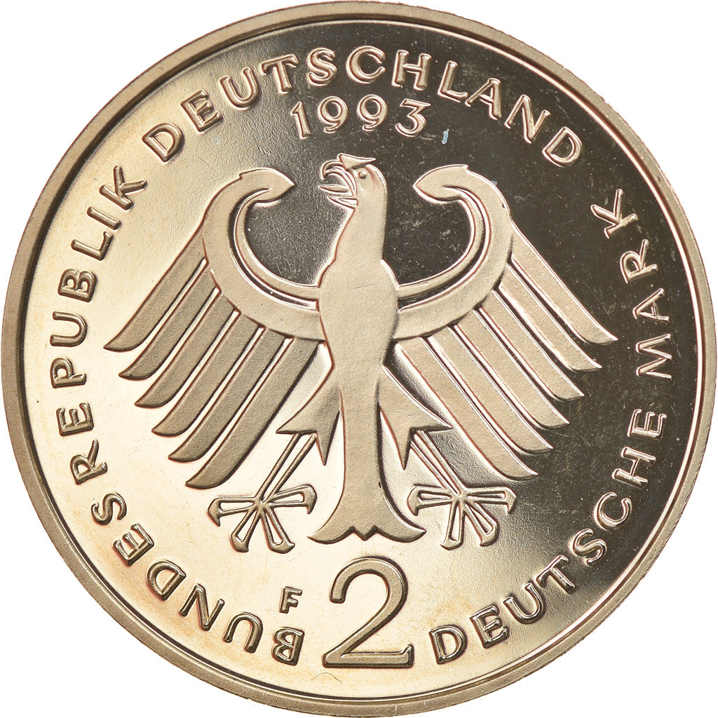 Coin, GERMANY - FEDERAL REPUBLIC, 2 Mark, 1993, Stuttgart, Proof, MS(65-70)