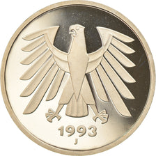 Moneta, GERMANIA - REPUBBLICA FEDERALE, 5 Mark, 1993, Hambourg, Proof, FDC
