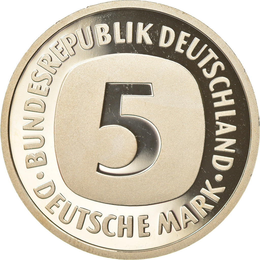 Moneta, GERMANIA - REPUBBLICA FEDERALE, 5 Mark, 1993, Hambourg, Proof, FDC