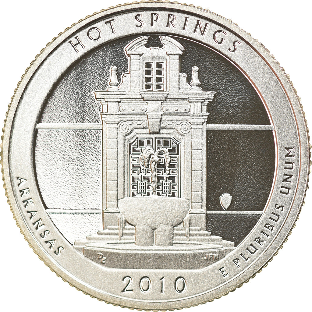 Coin, United States, Hot Springs, Quarter, 2010, U.S. Mint, San Francisco