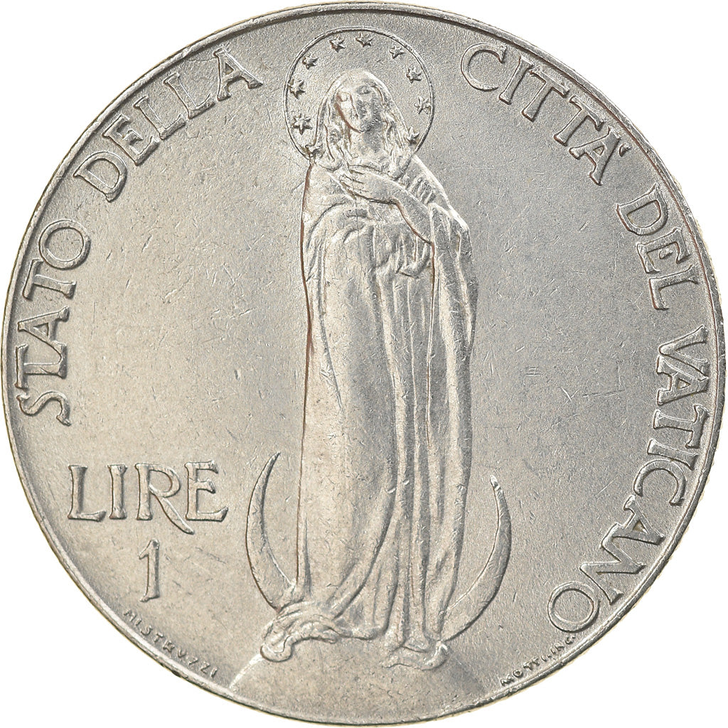 Coin, VATICAN CITY, Pius XII, Lira, 1941, Roma, AU(55-58), Stainless Steel