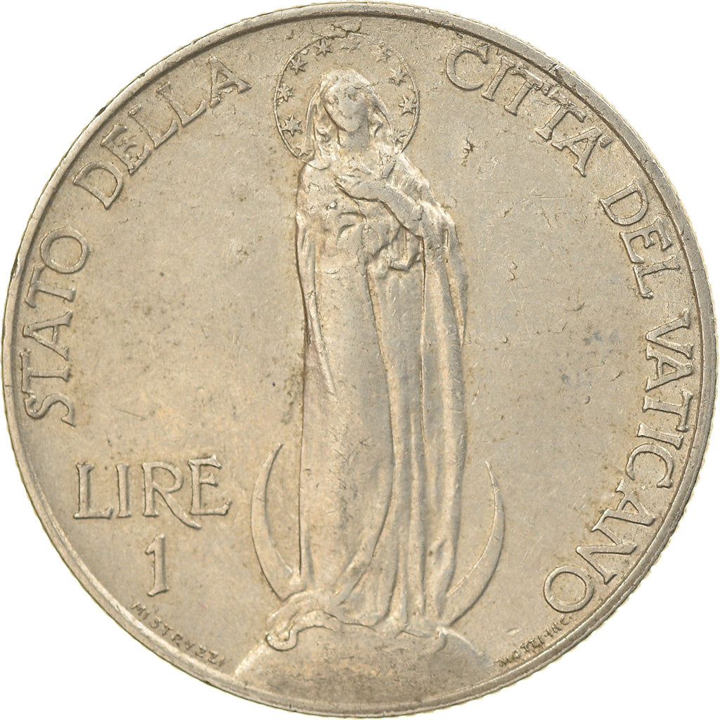 Coin, VATICAN CITY, Pius XI, Lira, 1936, Roma, EF(40-45), Nickel, KM:5
