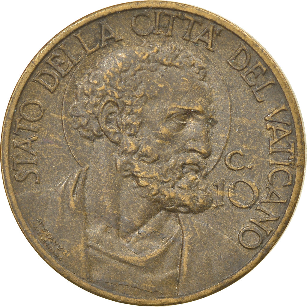 Monnaie, Cité du Vatican, Pius XII, 10 Centesimi, 1940, Roma, SUP