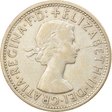 Münze, Australien, Elizabeth II, Florin, 1954, Melbourne, VZ, Silber, KM:55