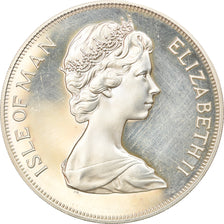 Moneda, Isla de Man, Elizabeth II, 25 Pence, 1975, Pobjoy Mint, Proof, EBC