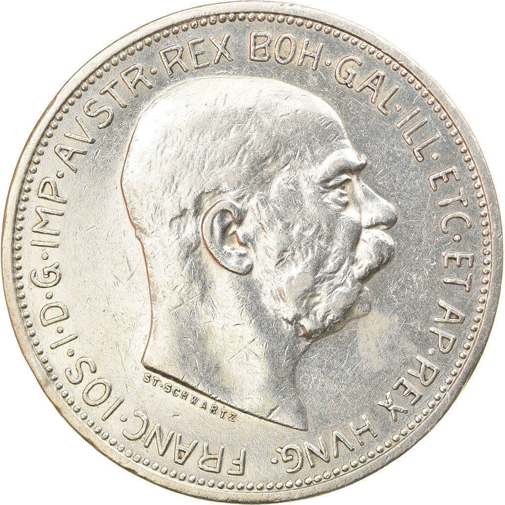 Münze, Österreich, Franz Joseph I, 2 Corona, 1912, VZ+, Silber, KM:2821
