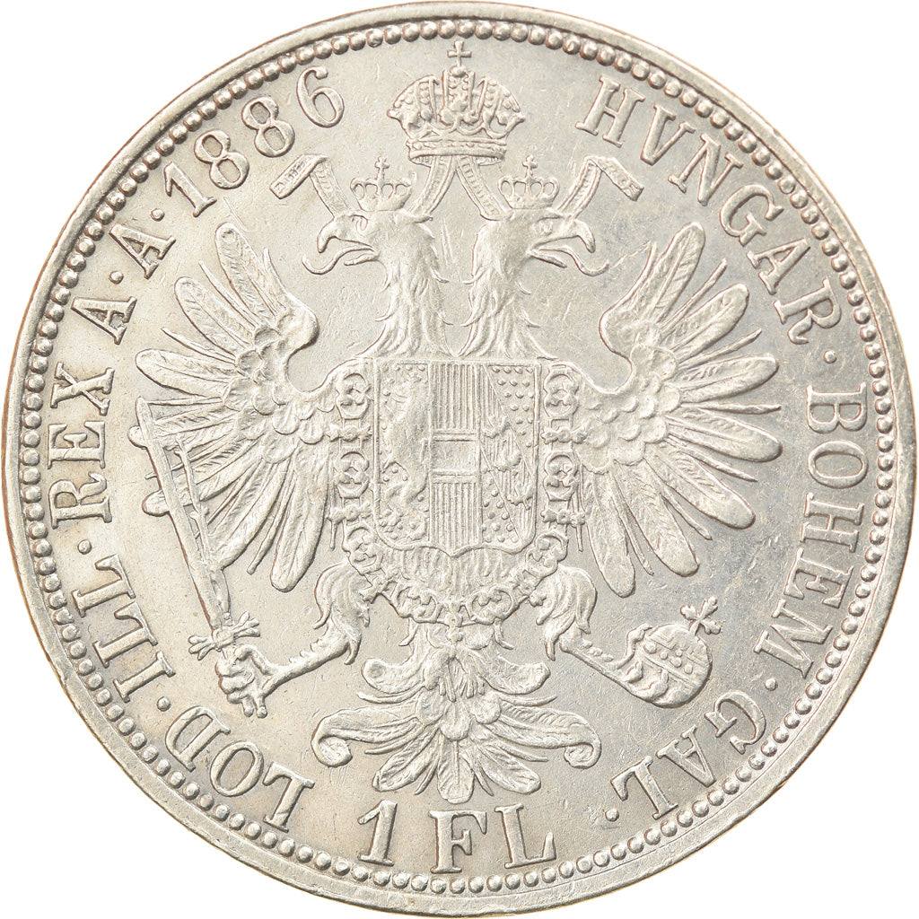 Moneda, Austria, Franz Joseph I, Florin, 1886, SC, Plata, KM:2222