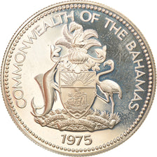 Moneda, Bahamas, Elizabeth II, Dollar, 1975, Franklin Mint, U.S.A., Proof, SC