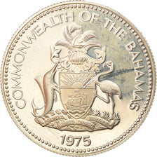 Coin, Bahamas, Elizabeth II, 50 Cents, 1975, Franklin Mint, U.S.A., Proof