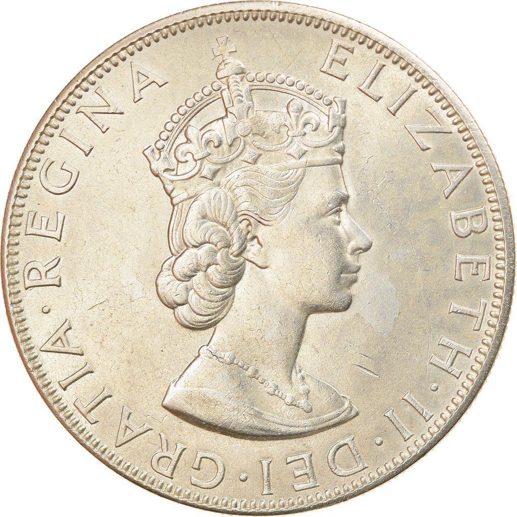 Coin, Bermuda, Elizabeth II, Crown, 1964, MS(63), Silver, KM:14