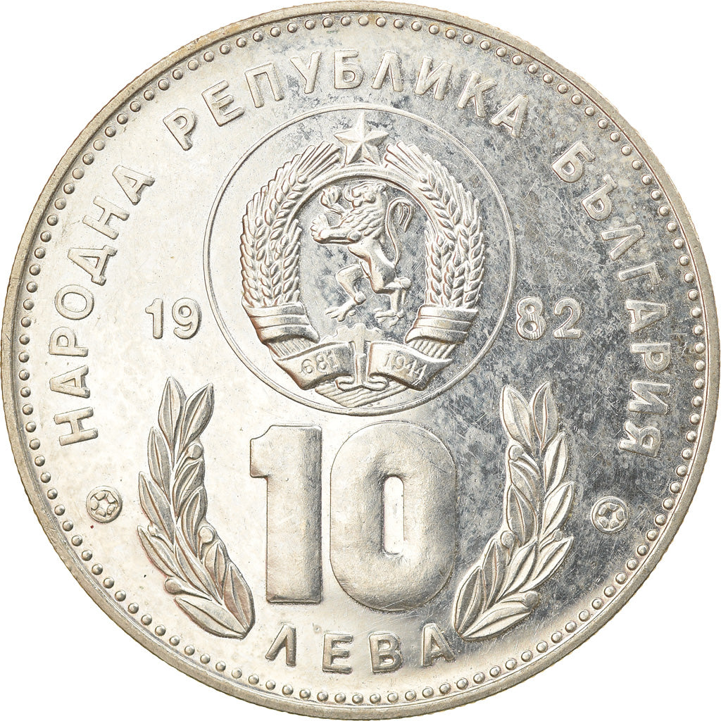 Moneta, Bulgaria, 10 Leva, 1982, Proof, SPL, Argento, KM:144